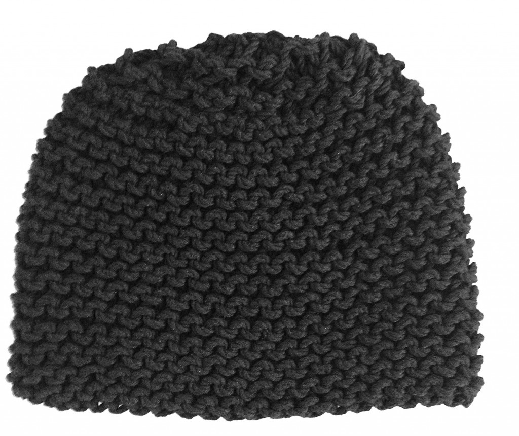 garter stitch beanie hat
