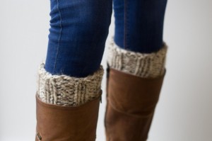 Cream chunky knit boot cuffs | Shortrounds Knitwear
