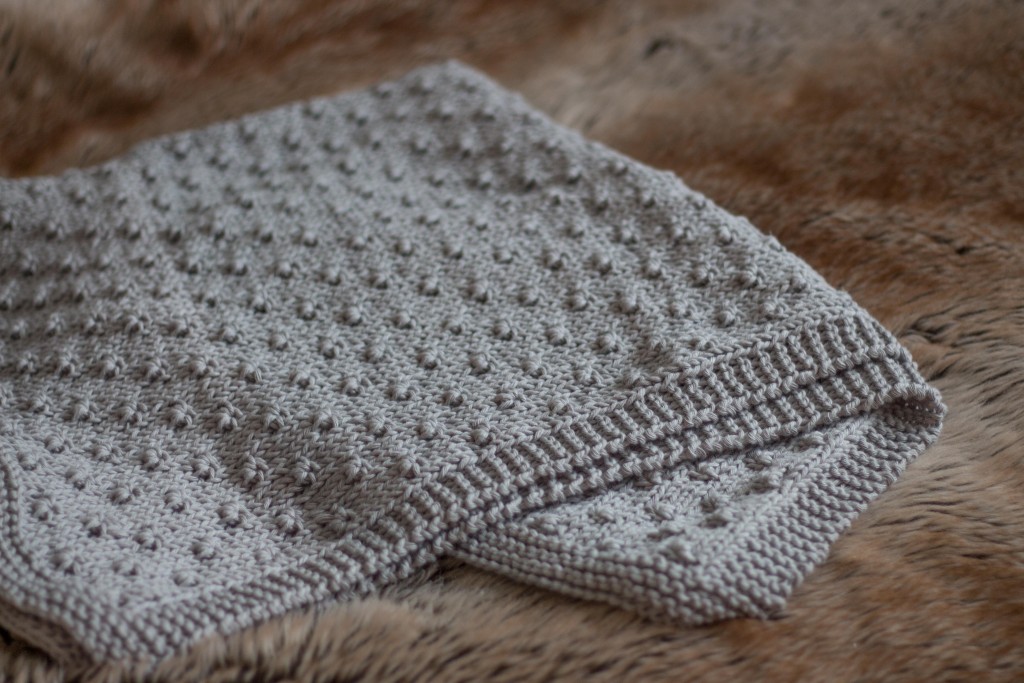 Easy Knit Checks Baby Blanket ~ Knitting pattern 