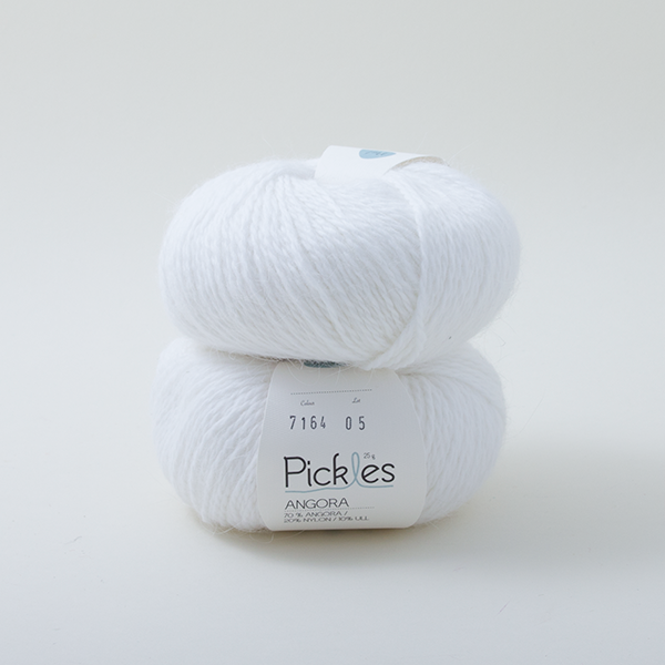 Pickles Angora in Optical White - Shortrounds Knitwear