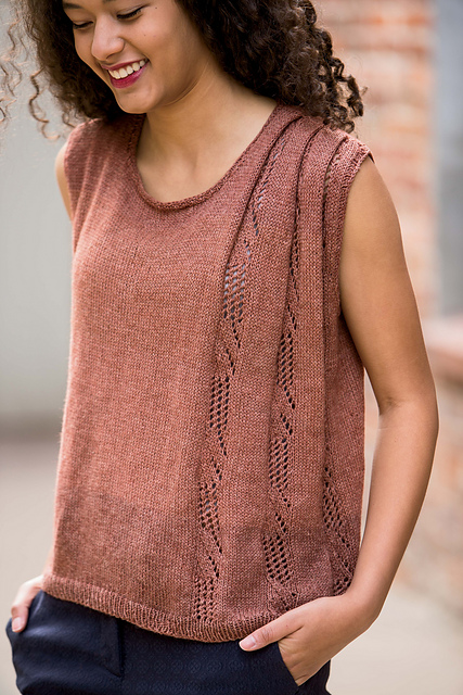 Folded Lace Tank by Bristol Ivy - Shortrounds Knitwear