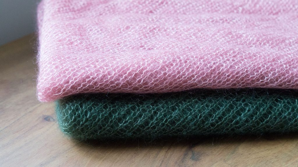 Two Mohair Bias Loop cowls by Churchmouse Yarns & Teas | Shortrounds Knitwear