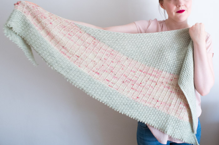 Hessian shawl knitting pattern | Shortrounds Knitwear